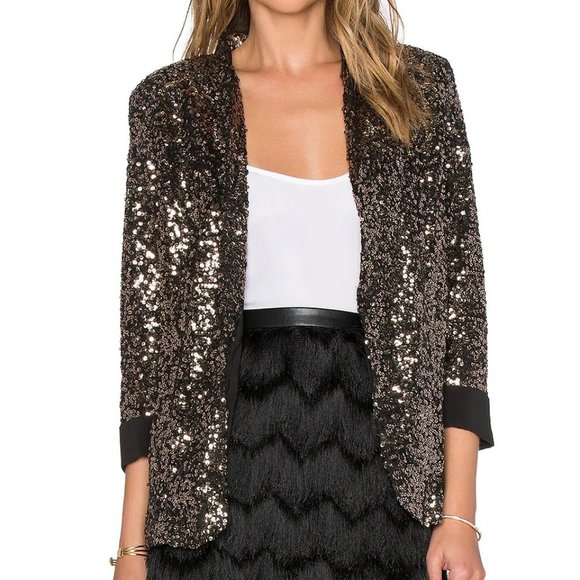 Sam Edelman Jackets & Blazers - Anthropologie x Sam Edelman Gold Sequin Boyfriend Blazer